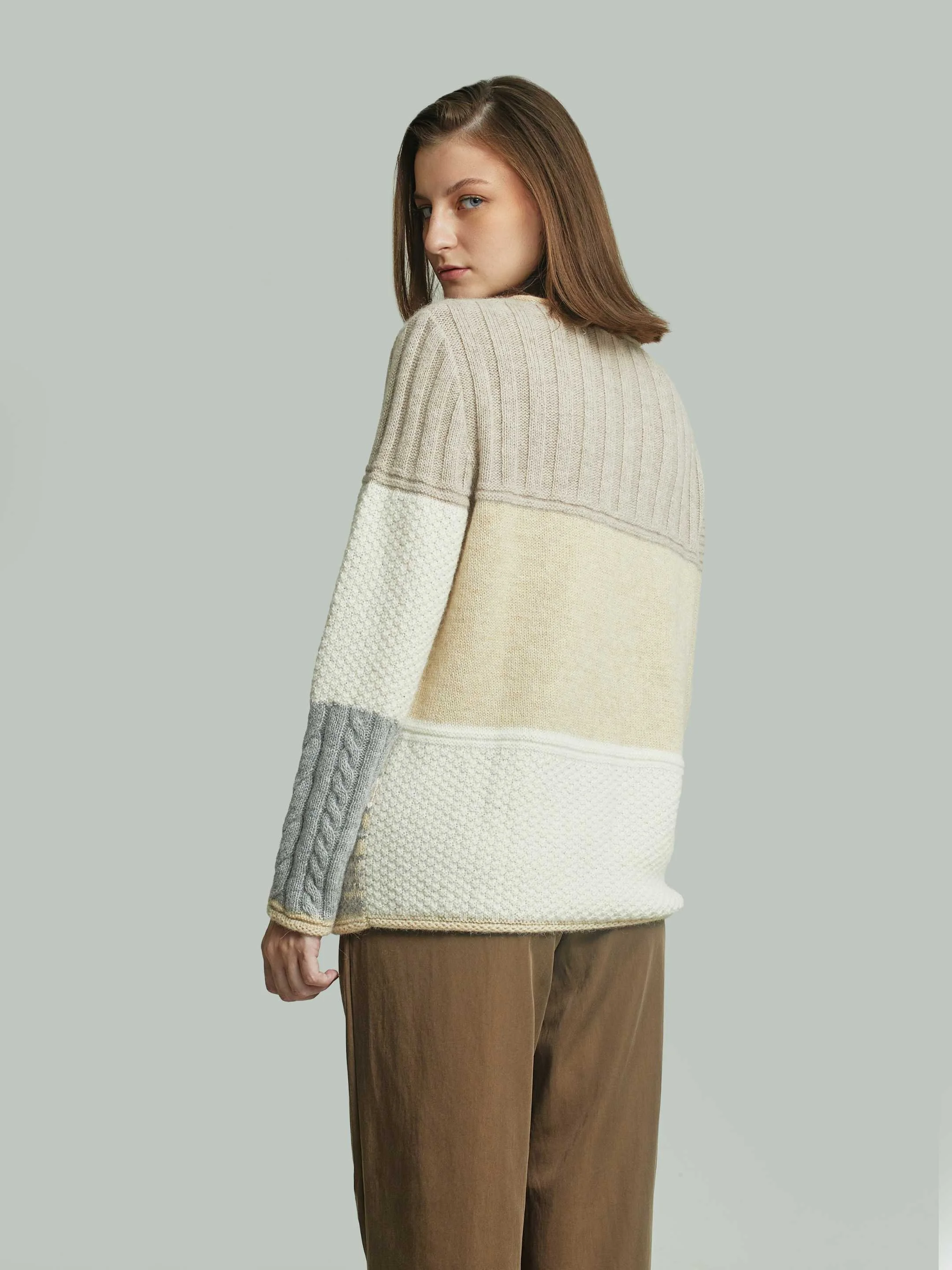 Yesterday Cardigan Baby Alpaca Color Beige — Ninawari